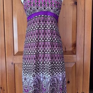 Athleta Purple and Black Midi Dress